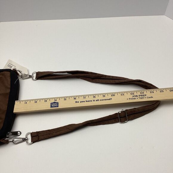 Yak & Yeti Crossbody Purse Black & Brown Tree Of Life Adjustable Strap Zippers - Picture 6 of 6